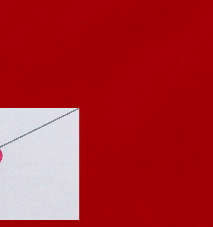 18"x14" Valentine Print Placemat, Red, Set of 4