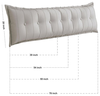 Button Tufted Body Positioning Pillow Headboard Alternative , 39x20x3 Inches