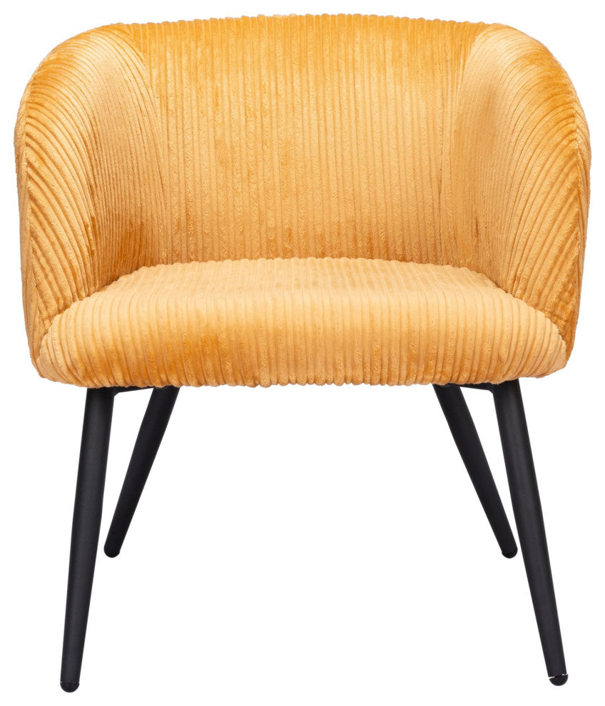 Accent Chair, Steel Metal, Fabric, Yellow, Black, Lounge Cafe Lobby Hospitality
