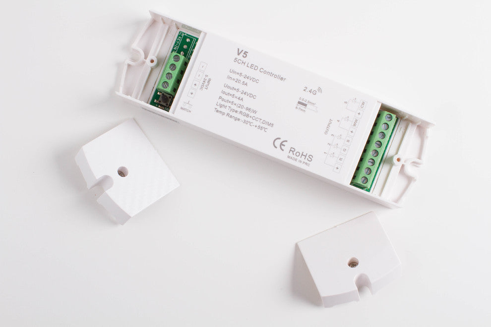 RGB RGBw ww/Cw CCT LED Strip Light Controller 5 In 1 Compatible For LED Light