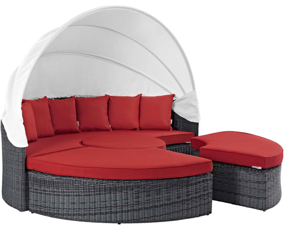 Summon Canopy Outdoor Patio Sunbrella Modern Daybed