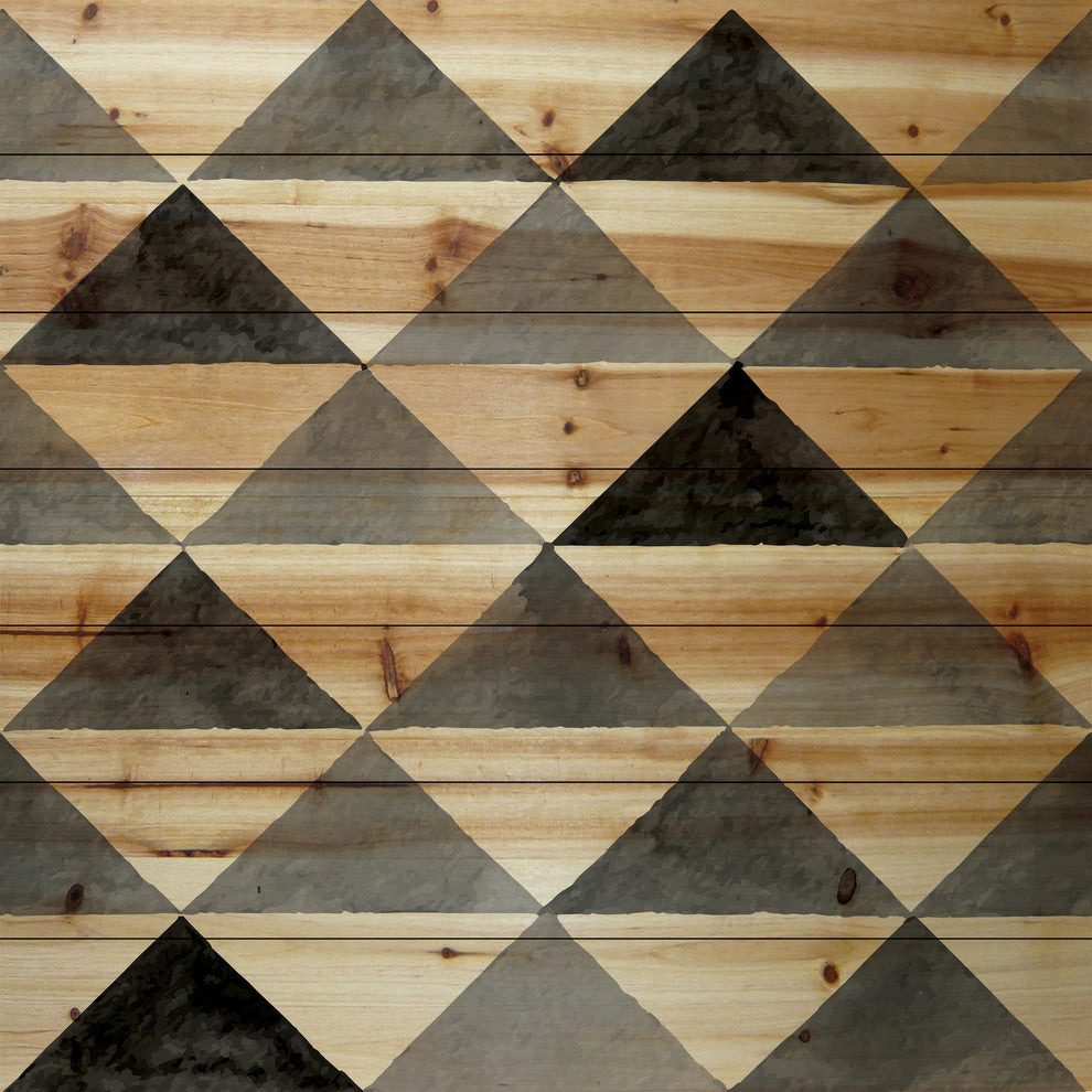 "Repetition" Painting Print on White Wood