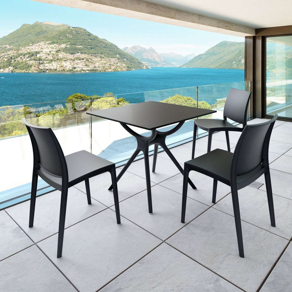 Compamia Maya Dining Chairs, Set of 2, Black
