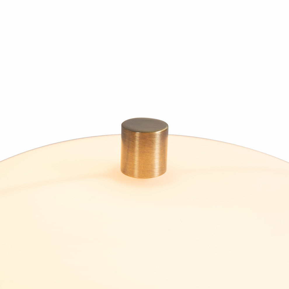 Tambo Accent Table Lamp Weathered Brass, Natural Ash