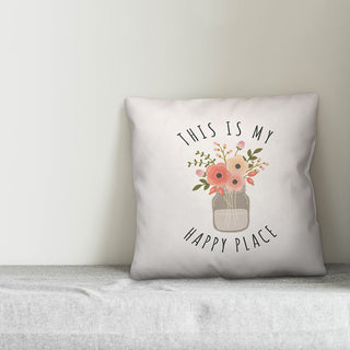 This is My Happy Place 20x20 Throw Pillow