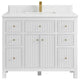 Sonoma 42 Single Sink Reeded Bath Vanity in White 1.5" Empira Quartz