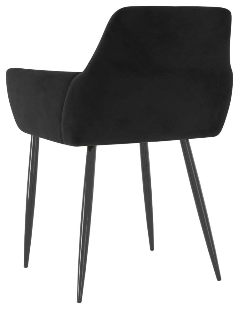 vidaXL Dining Chairs 4 pcs Black Velvet
