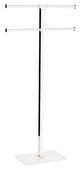 Floor Standing Towel Rack of Steel and Resin, White