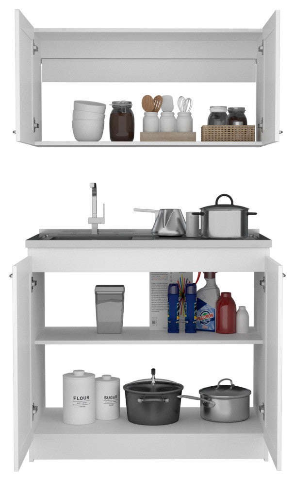 Perseus Cabinet Set, White