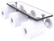 Prestige Skyline 3-Roll Toilet Paper Holder with Glass Shelf, Matte White