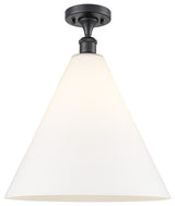 Innovations 516-1C-BK-GBC-161-LED 1 Light Semi-Flush Mount, Matte Black