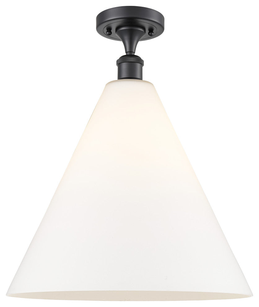 Innovations 516-1C-BK-GBC-161-LED 1 Light Semi-Flush Mount, Matte Black