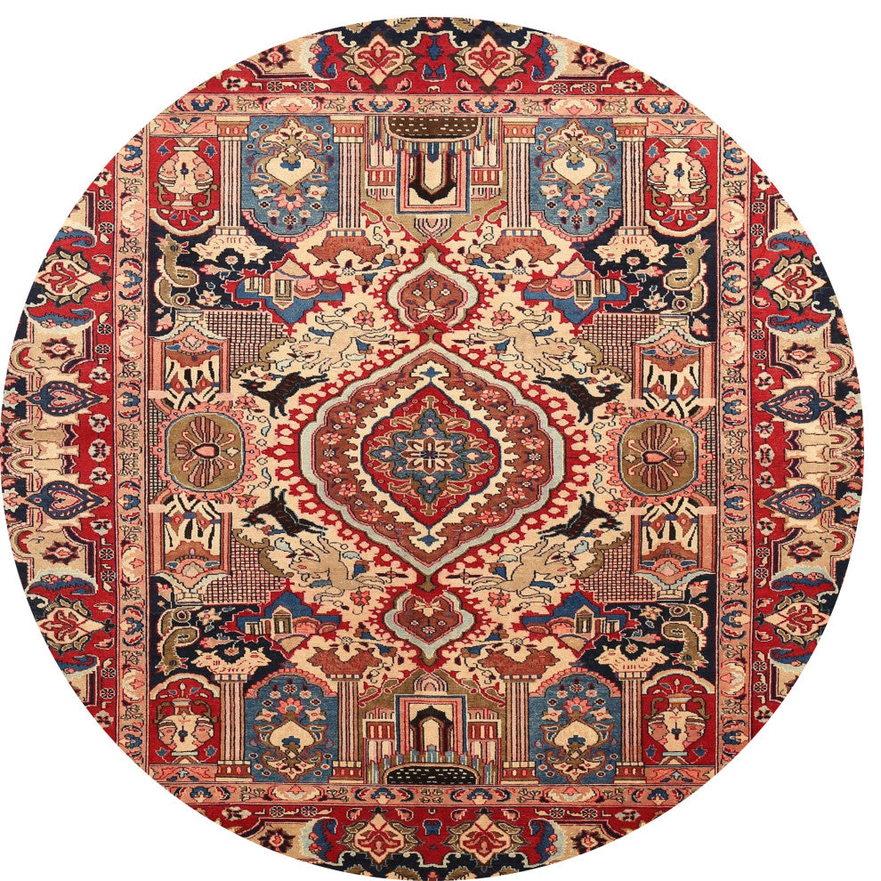 Ahgly Company Indoor Round Traditional Area Rugs, 3' Round