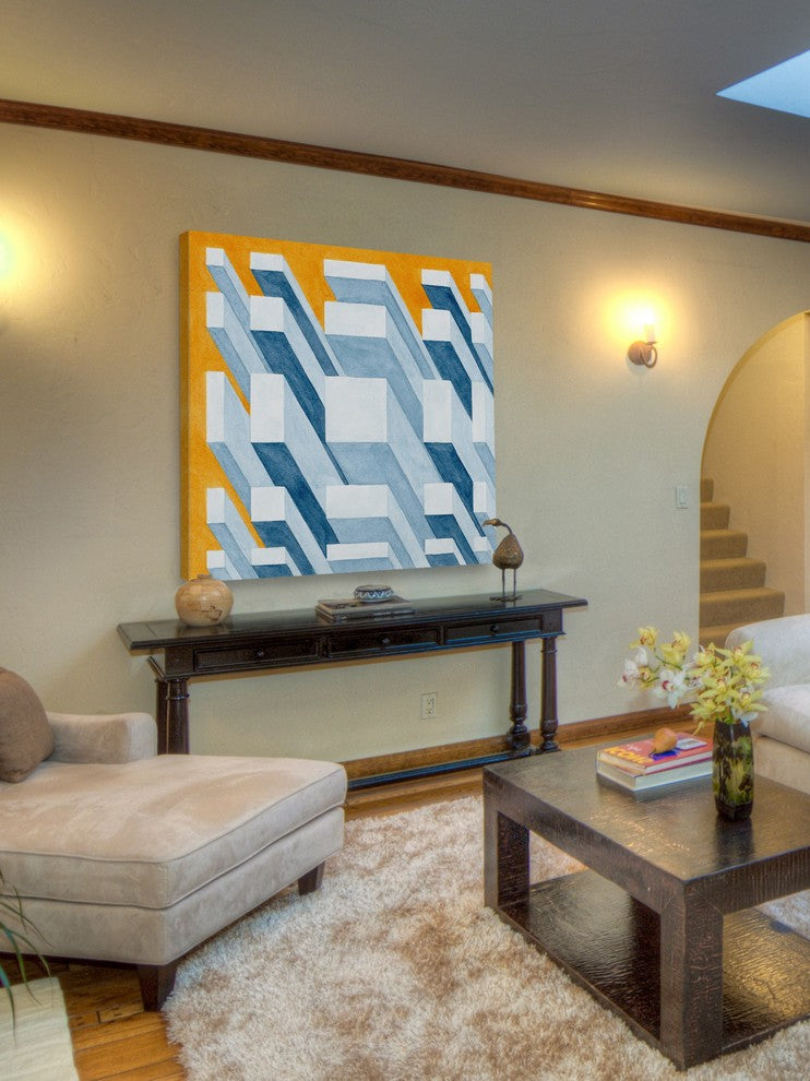 Marmont Hill, "3D Skyscrapers" by Nikki Galapon Print on Wrapped Canvas, 24x24