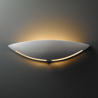 Ambiance Large Slice, Wall Sconce, White Crackle