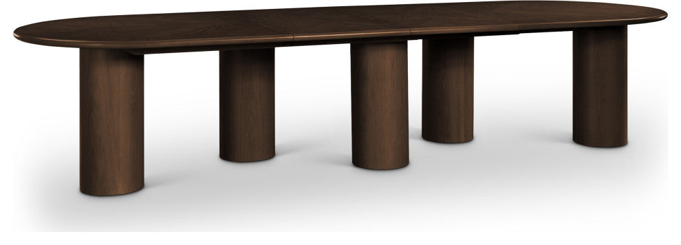 Dolan Rubberwood and Veneer Dining Table, Brown