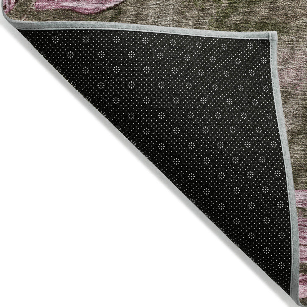 Machine Washable Indoor/Outdoor Chantille ACN1887 Brown 1'8" x 2'6" Rug