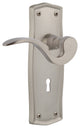 Prairie Plate With Keyhole Manor Lever, Satin Nickel, Double Dummy, Non-Handed
