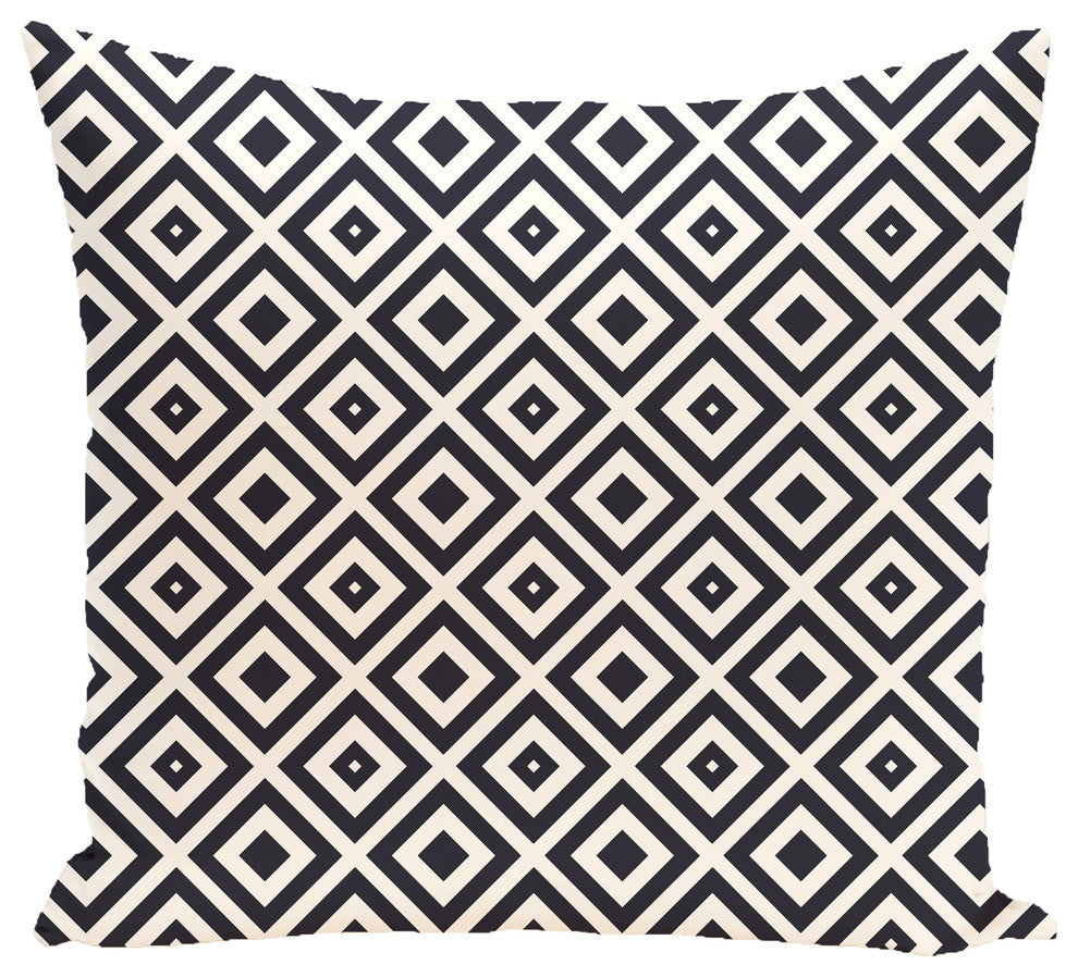 Diamond Mayhem Geometric Print Pillow, Bewitching, 18"x18"
