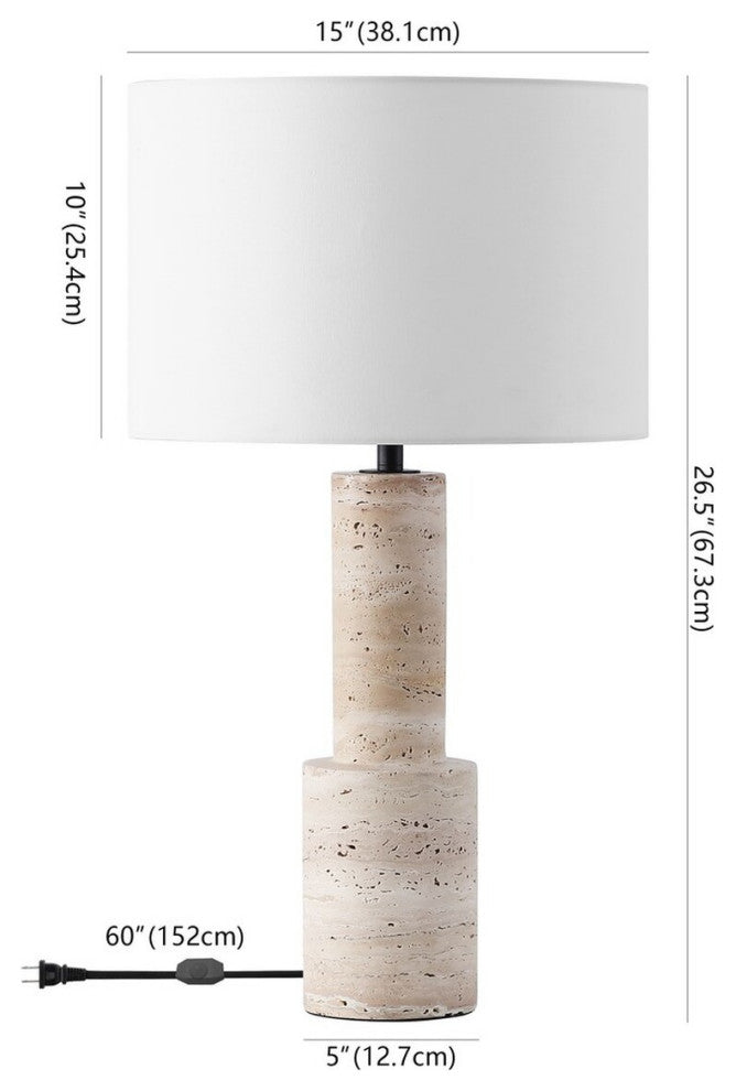 Safavieh Couture Tywin Travertine Table Lamp