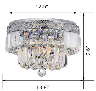 Taylor Chrome Two Tier Crystals Flush Mount