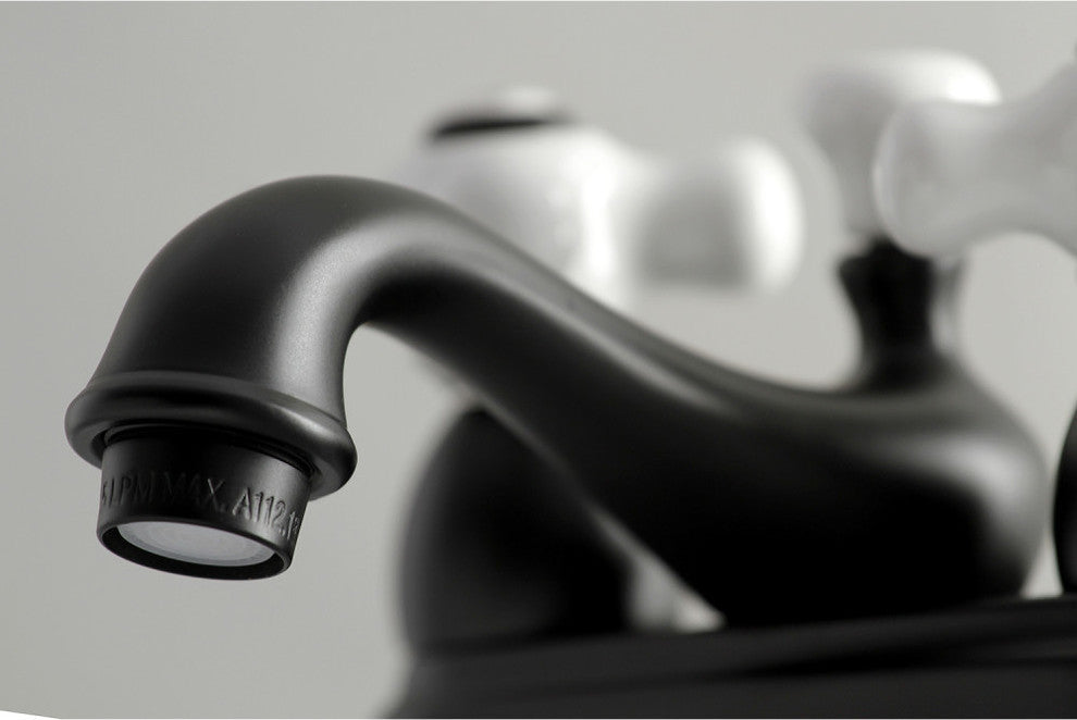 Kingston Brass 4" Centerset Bathroom Faucet, Matte Black