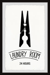 "Laundry All Day" Framed Painting Print, 12x18
