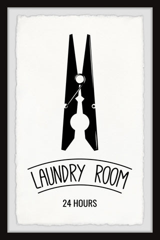 "Laundry All Day" Framed Painting Print, 12x18