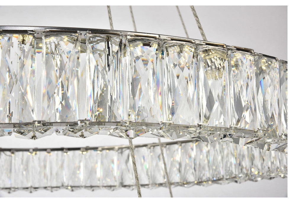 Monroe Integrated LED Chip Light Chrome Chandelier