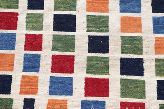 Consigned, Oriental Persian Style Hand-Knotted Gabbeh Area Rug, Beige, 4'3"X3'5"