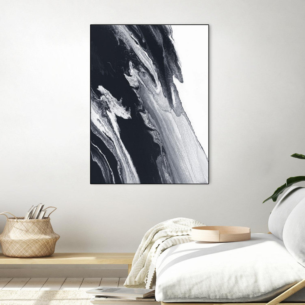 "Azure Gold" Framed Canvas by Giant Art 24"x32"