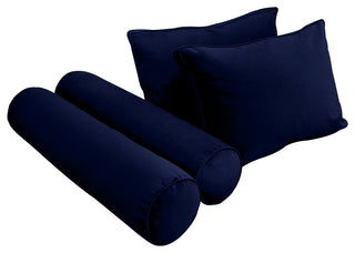 STYLE V1 Full Velvet Pipe Trim Indoor Daybed Bolster Pillow |COVER ONLY| AD373