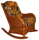 Kingston Reef Rocker in Cinnamon, Aqua Fabric