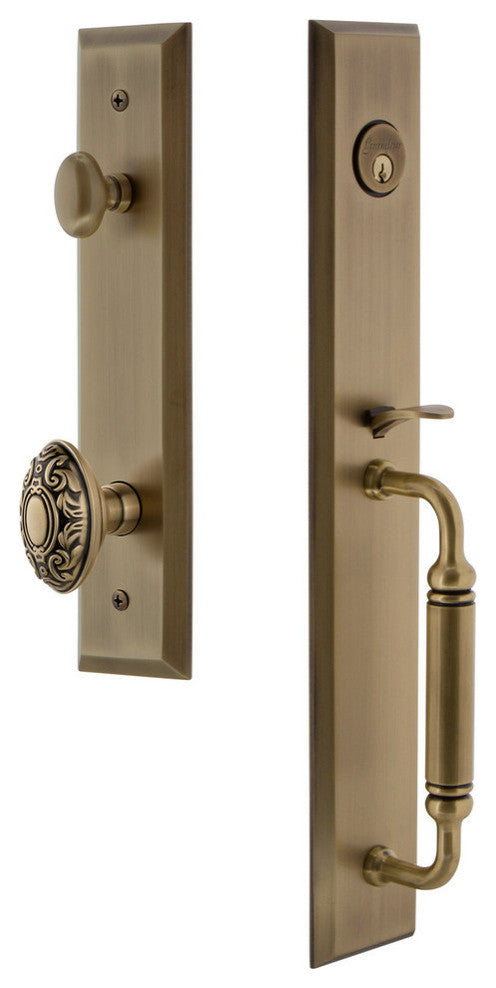 Fifth Avenue 1-Piece Dummy Handleset, C Grip and Grande Victorian Knob, 849535