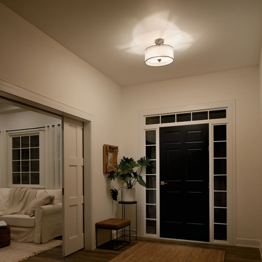 Kichler Lacey Semi Flush Light, Mission Bronze, 3