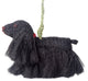 Hand-Knit Black Cocker Spaniel Christmas Ornament