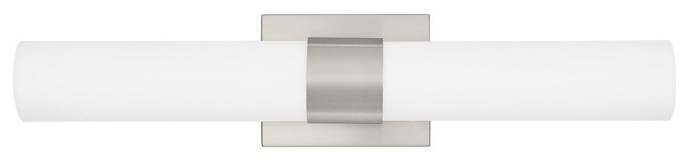 Perpetua LED 22" Bathroom Vanity Light With End Caps, Brushed Nickel