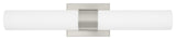 Perpetua LED 22" Bathroom Vanity Light With End Caps, Brushed Nickel