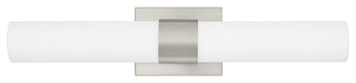 Perpetua LED 22" Bathroom Vanity Light With End Caps, Brushed Nickel