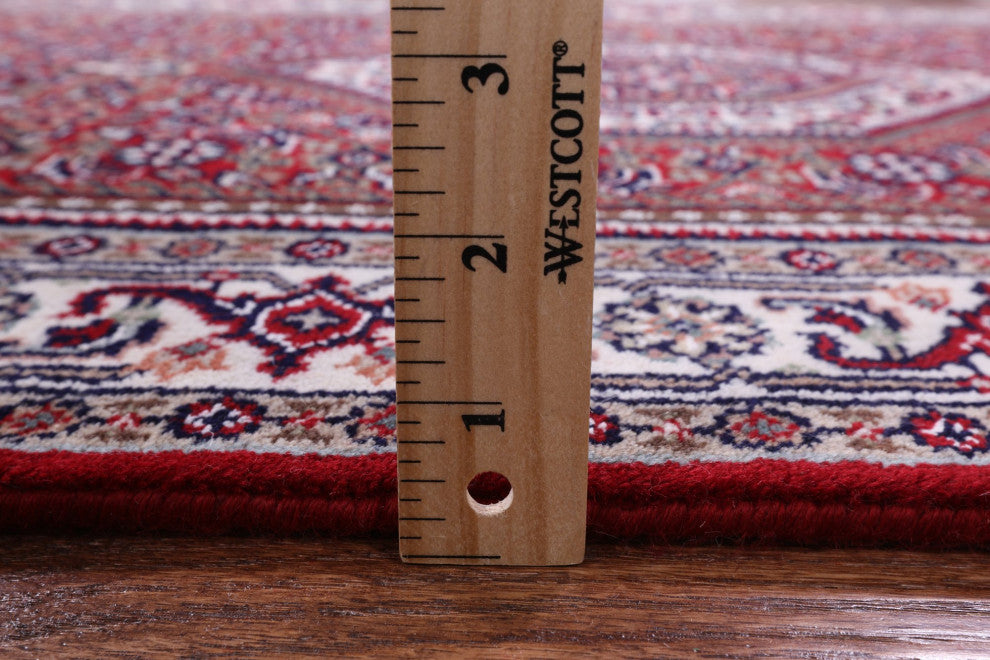 2' 9" X 10' 1" Runner Fine Persian Bijar Hand-Knotted Wool and Silk Rug Q6721