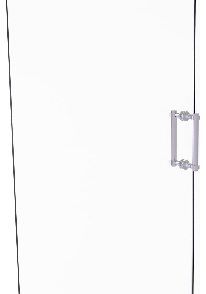 Contemporary 8" Back to Back Shower Door Pull, Satin Chrome