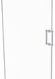 Contemporary 8" Back to Back Shower Door Pull, Satin Chrome