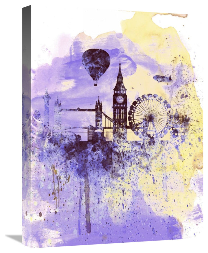 "London Watercolor Skyline" Fine Art Print