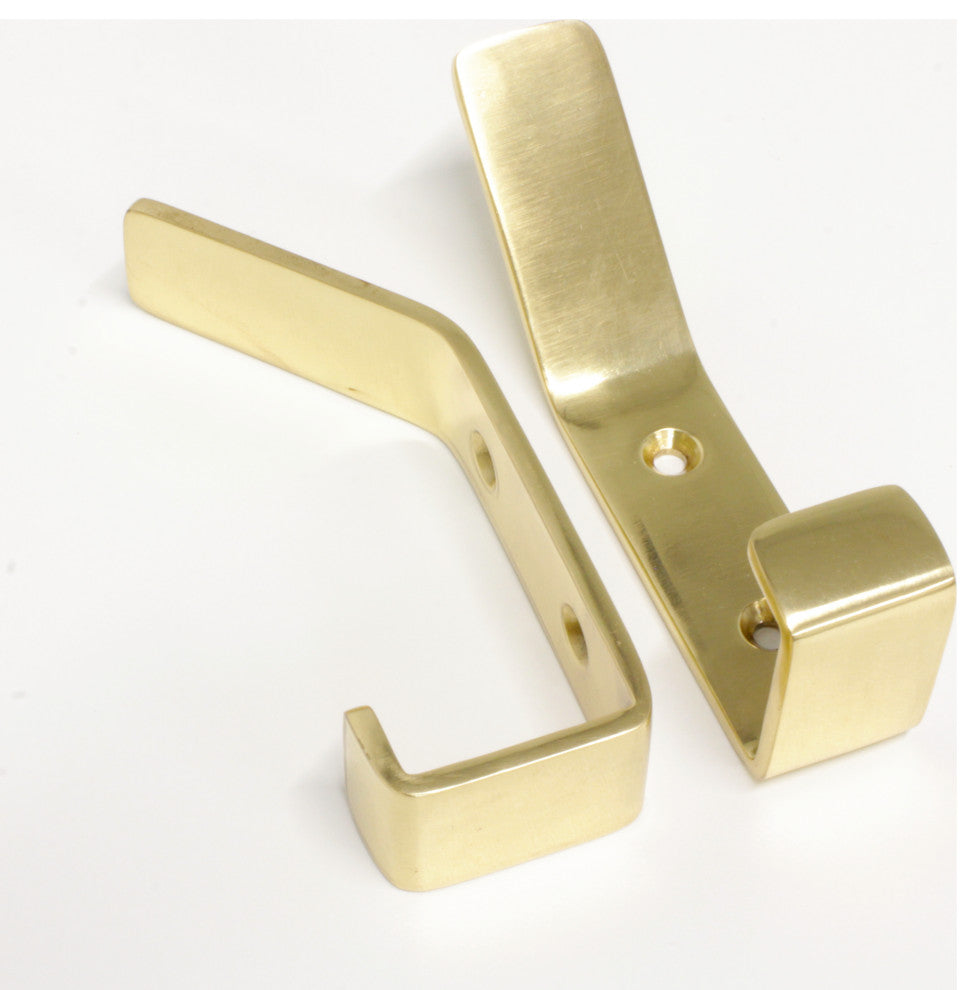 RCH Decorative Brass Wall Hook, 1.7 Inch, Various Finishes, Polished Brass, 1.7