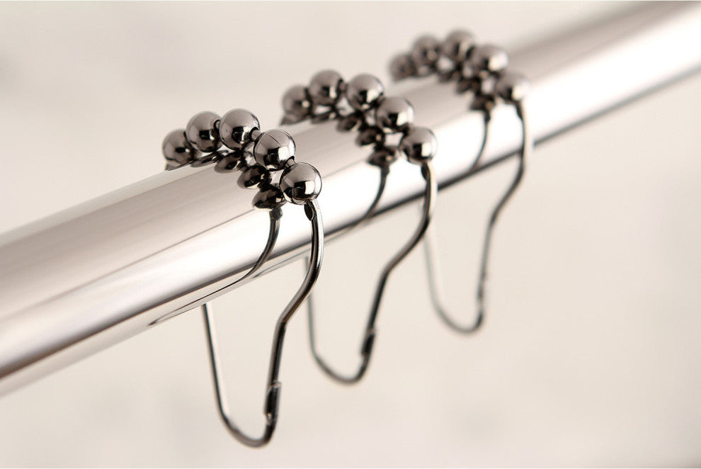 Kingston Brass Roller Ball Shower Curtain Rings (12 pcs/set), Polished Chrome