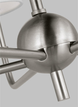 Foxdale Five Light Chandelier, Brushed Nickel