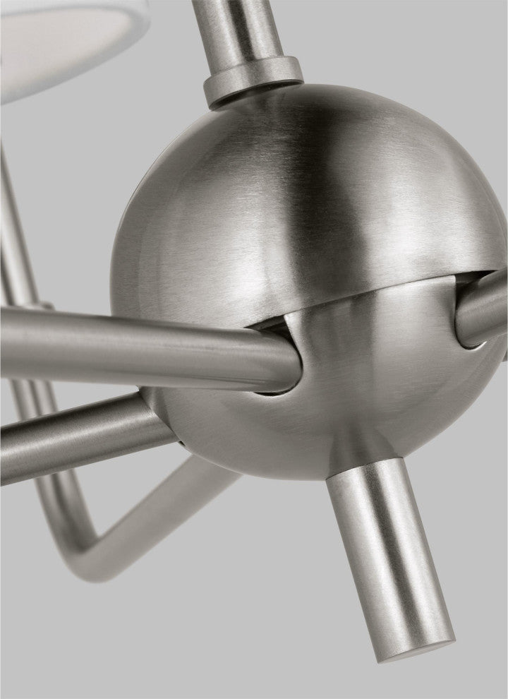 Foxdale Five Light Chandelier, Brushed Nickel