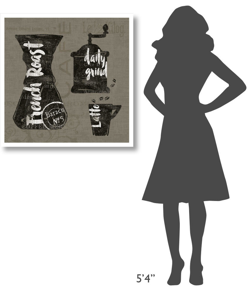 "Linen Coffee IV" Digital Paper Print by Sue Schlabach, 32"x32"