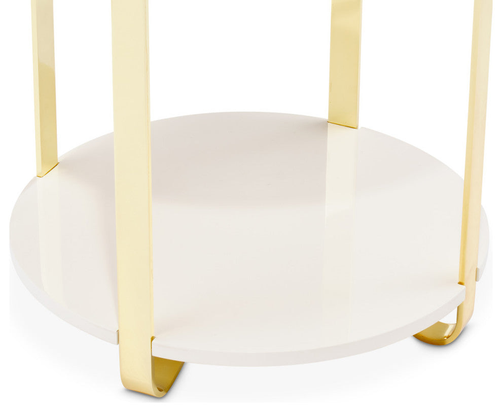 Ariana End Table, Gold