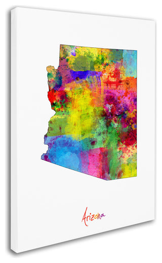 "Arizona Map" Canvas Art by Michael Tompsett